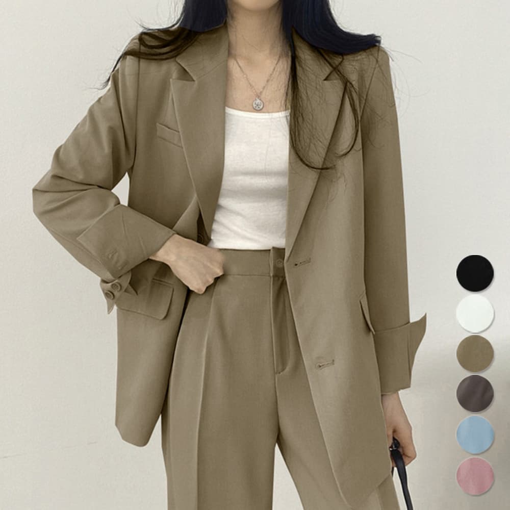 フォーマルスーツ 上品テーラードジャケット ワイドパンツスーツ上下セット