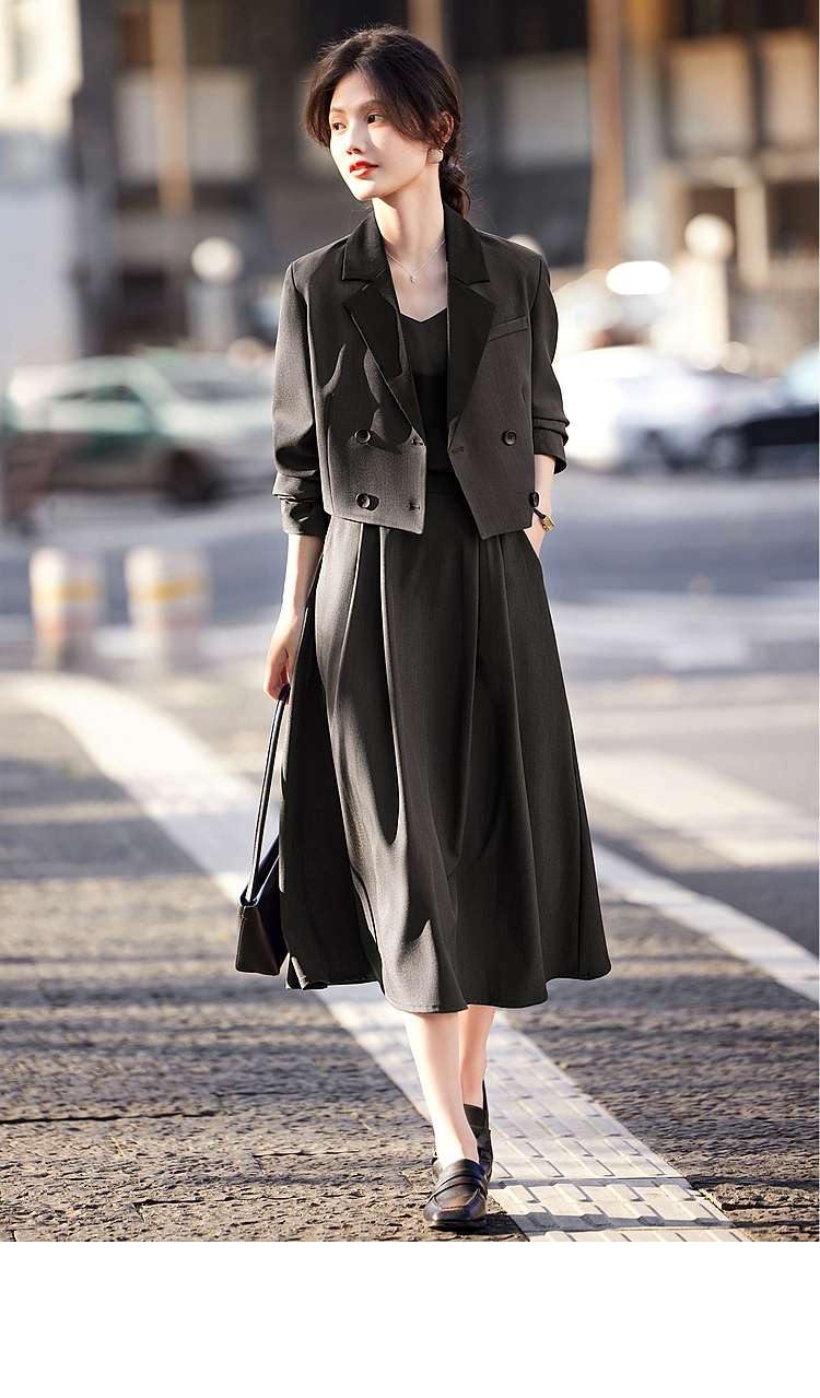 フォーマルスーツ エレガントなロングワンピース＆ジャケットセット