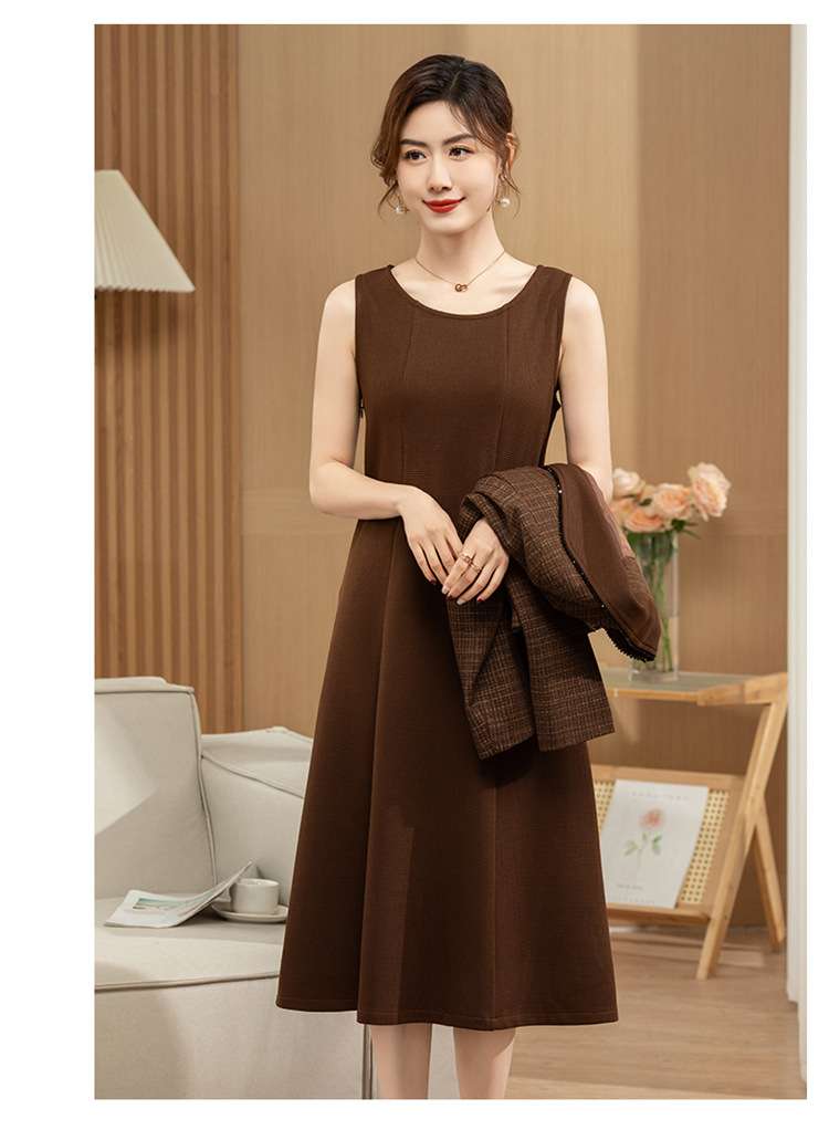 フォーマルスーツ チェック柄ジャケット ドレス セットアップ