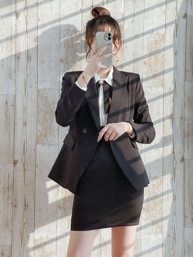 フォーマルスーツ エレガントビジネスレディーススーツセット