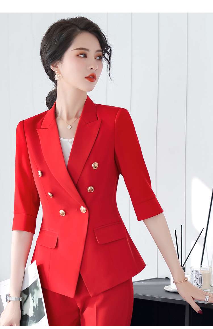 フォーマルスーツ エレガント 七分袖 ダブルジャケット スーツ