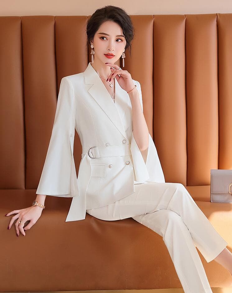 レディース フレアスリーブ フォーマルスーツ 上下セット