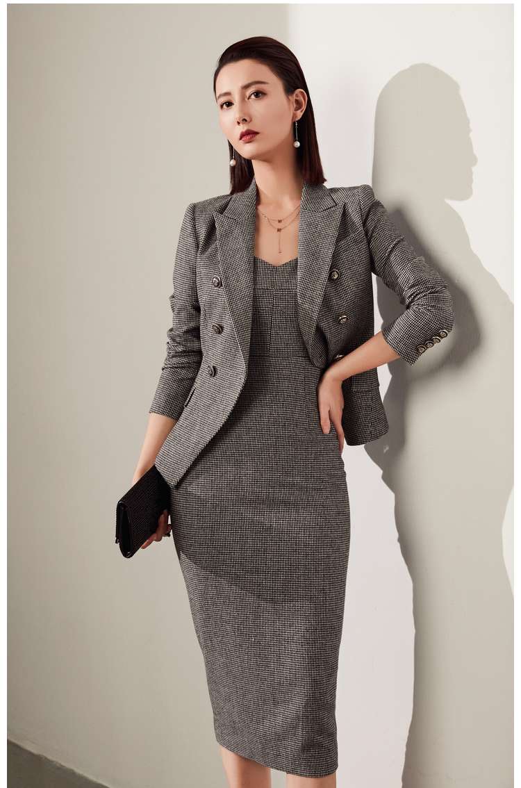 フォーマルスーツ エレガントグレーツイードスーツセット