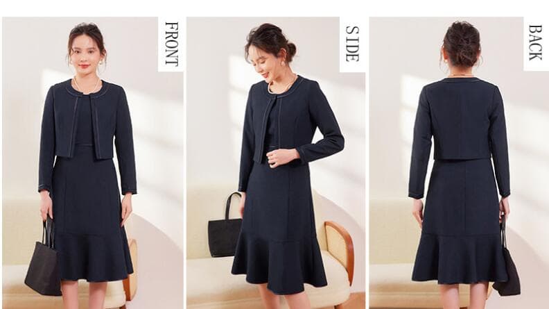 フォーマルスーツ 卒園式卒業式対応エレガントジャケットワンピース