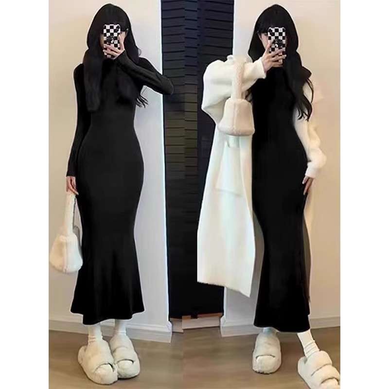 フォーマルスーツ スリムフィットロングワンピース