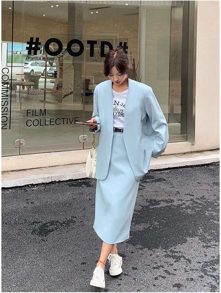 フォーマルスーツ シンプルオーバーサイズジャケットセットアップ