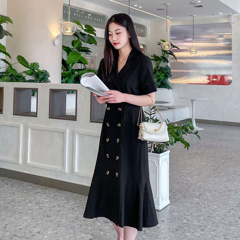 フォーマルスーツ エレガントダブルブレストワンピース