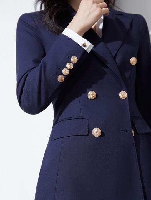 フォーマルスーツ レディース 上質 紺色パンツスーツ 通勤面接用