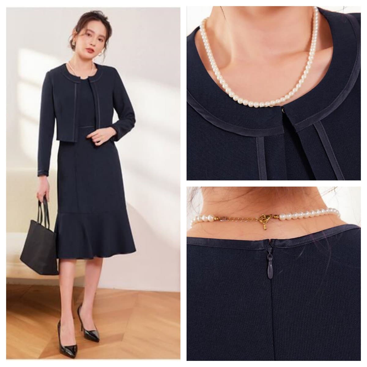 フォーマルスーツ 卒園式卒業式対応エレガントジャケットワンピース