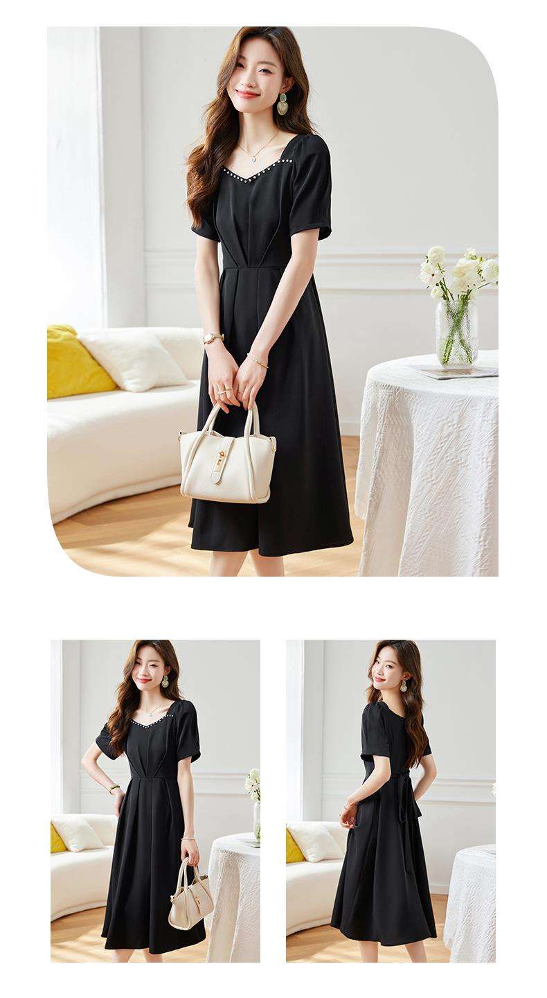 フォーマルスーツ エレガントパールネックラインワンピース