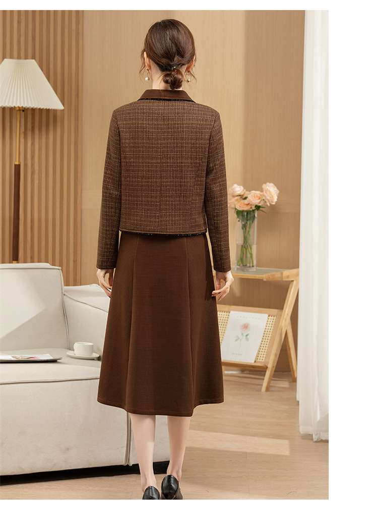 フォーマルスーツ チェック柄ジャケット ドレス セットアップ