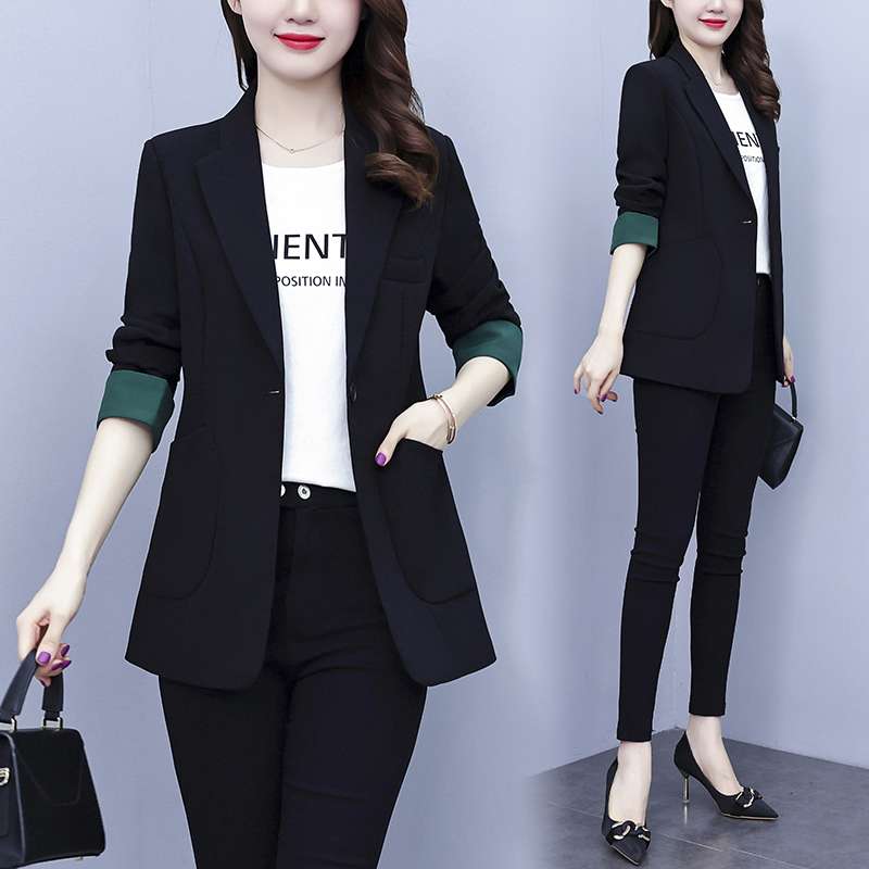 フォーマルスーツ エレガントカラーブロックビジネススーツ