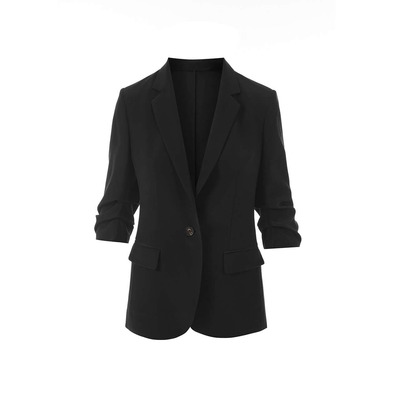 フォーマルスーツ エレガントなブラックテーラードスーツ