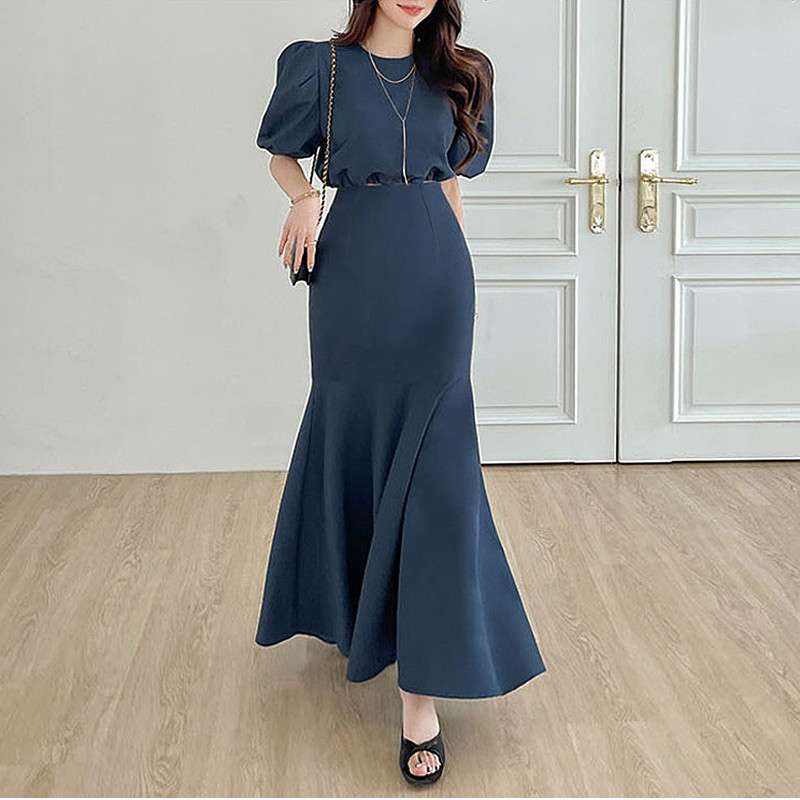 フォーマルスーツ エレガントVネックタイトワンピース