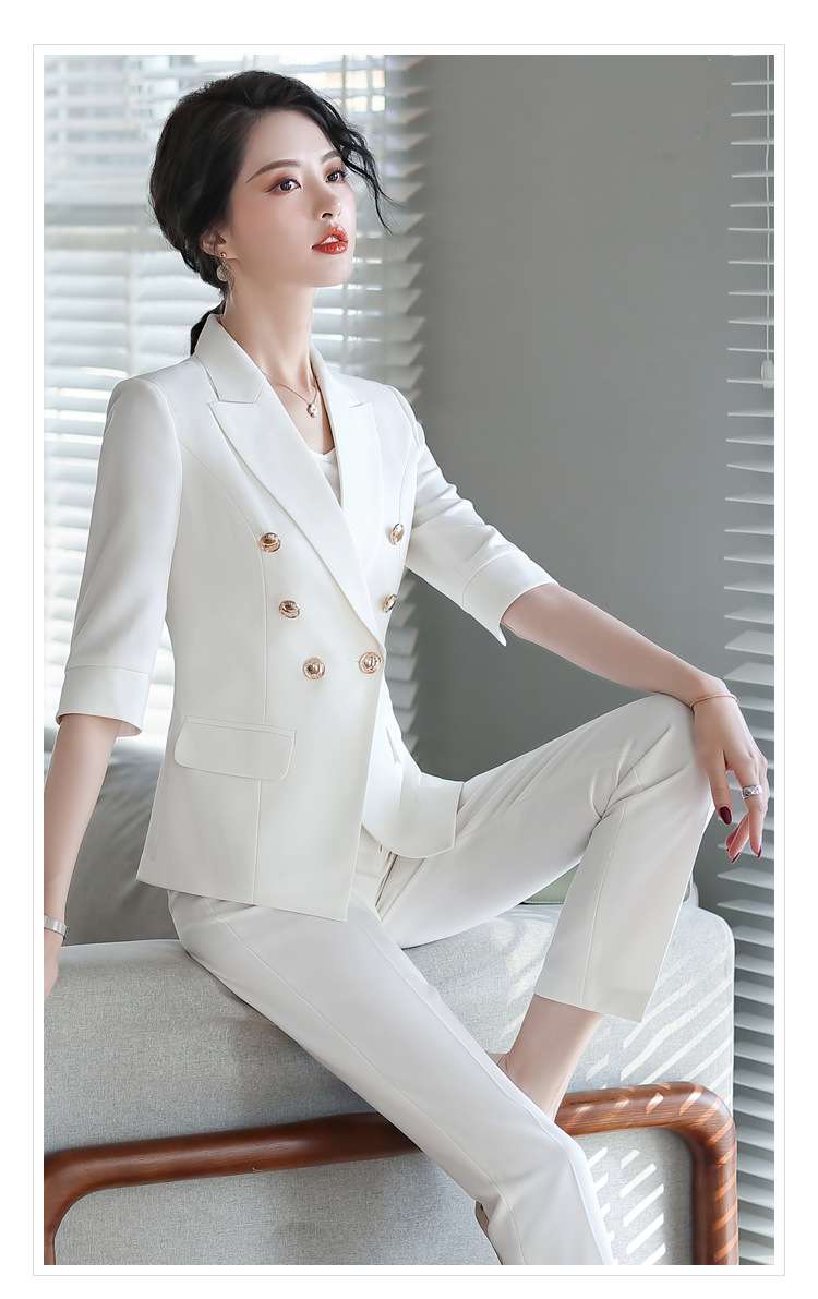 フォーマルスーツ エレガント 七分袖 ダブルジャケット スーツ