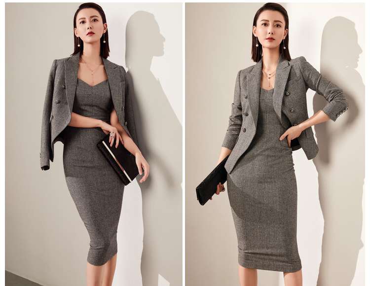 フォーマルスーツ エレガントなツーピースワンピーススーツ