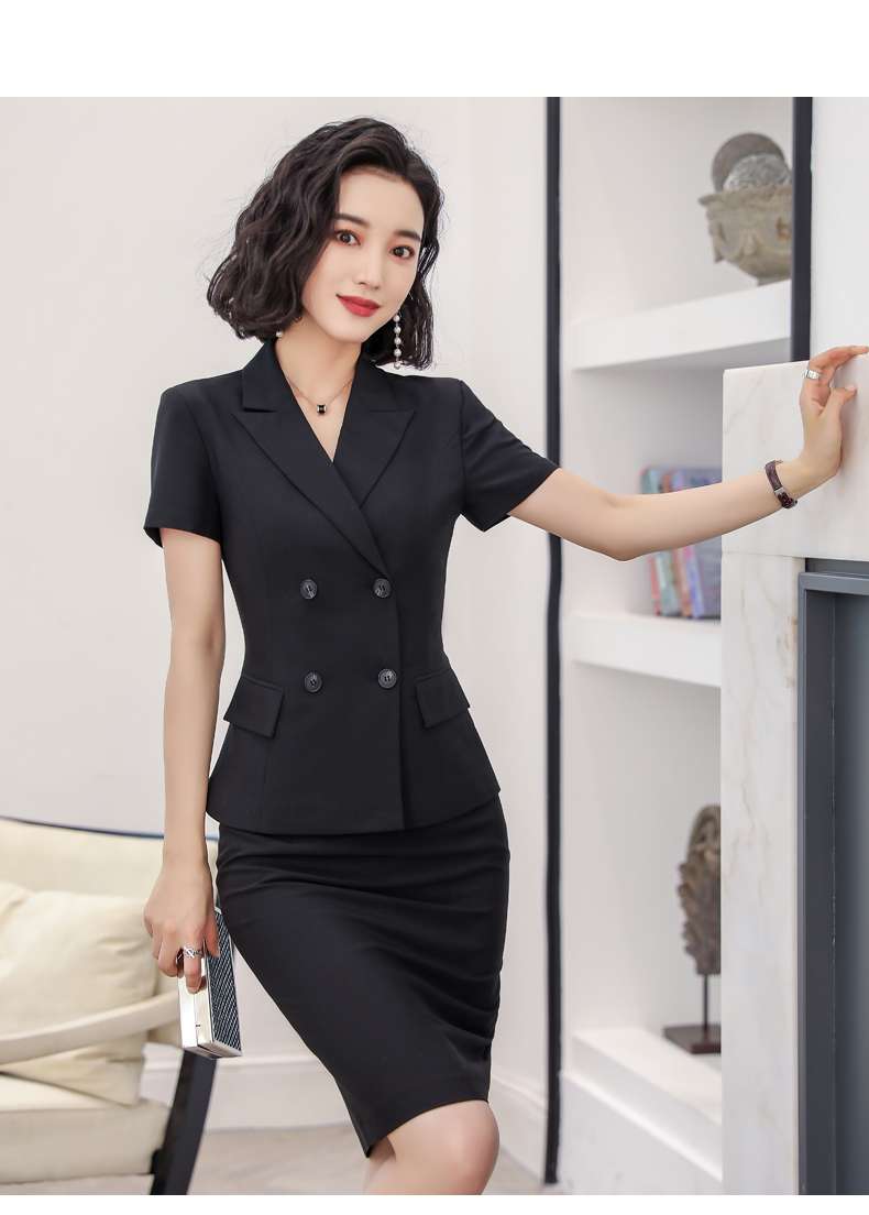 フォーマルスーツ エレガントオフィスレディ ブラックスーツセット