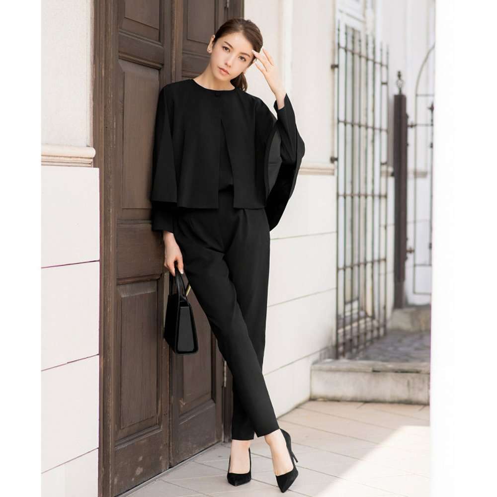 フォーマルスーツ エレガントオールブラックフォーマルセット