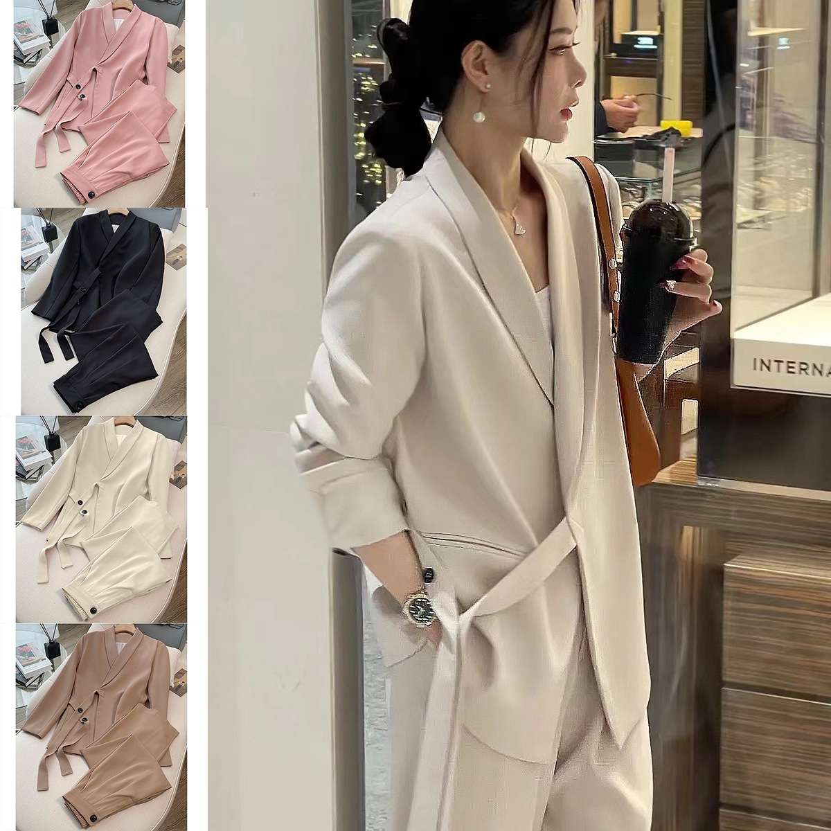 フォーマルスーツ しなやかドレープフォーマルパンツスーツ