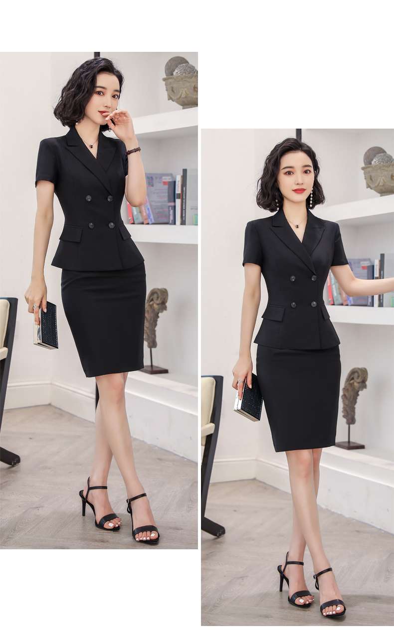 フォーマルスーツ エレガントオフィスレディ ブラックスーツセット
