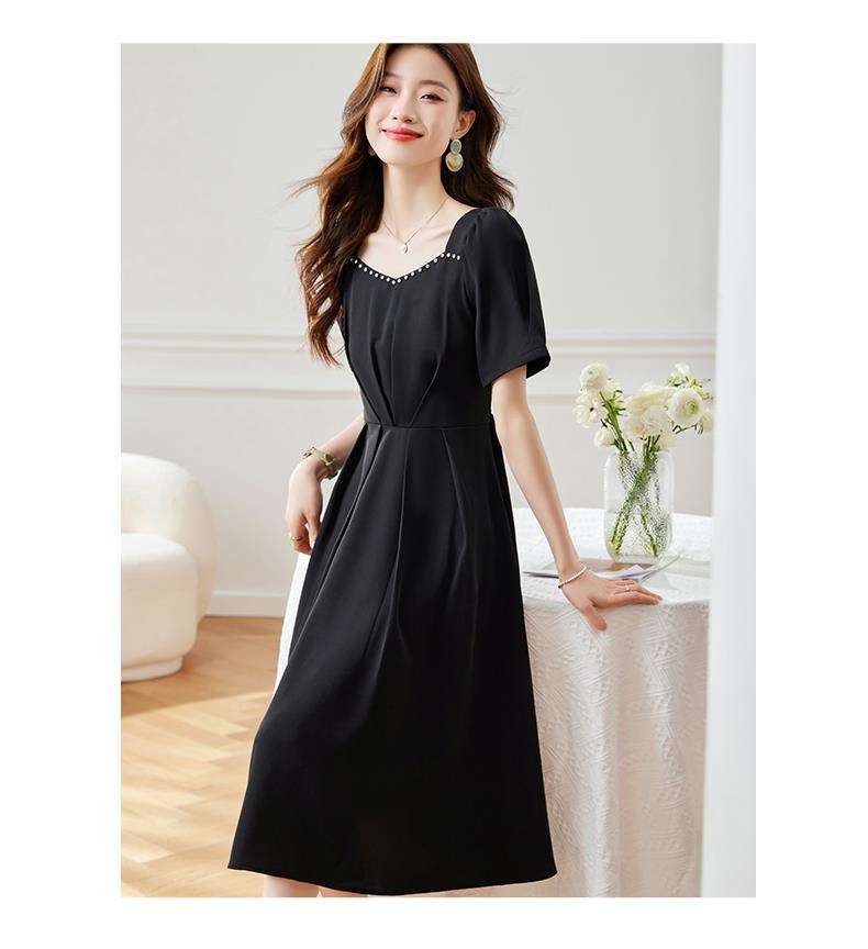 フォーマルスーツ エレガントパールネックラインワンピース