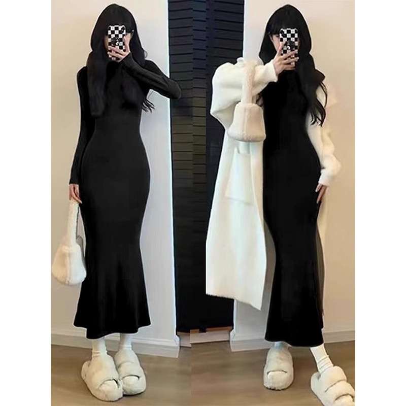 フォーマルスーツ スリムフィットロングワンピース