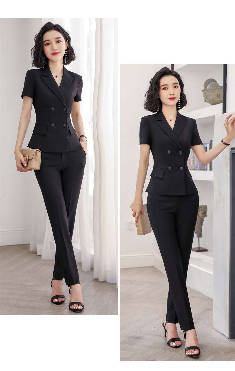 フォーマルスーツ エレガントオフィスレディ ブラックスーツセット
