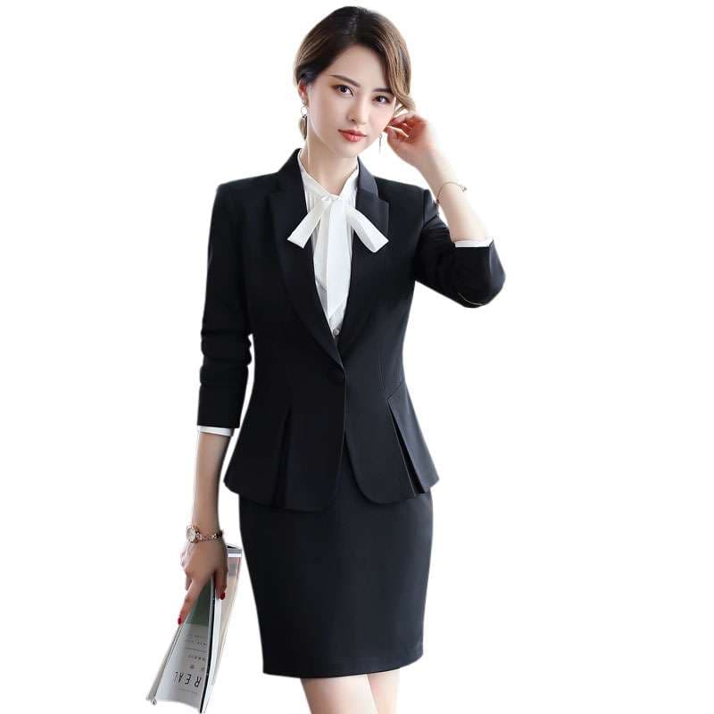 フォーマルスーツ エレガントオフィスレディスーツ4点セット