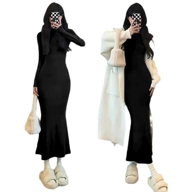 フォーマルスーツ スリムフィットロングワンピース