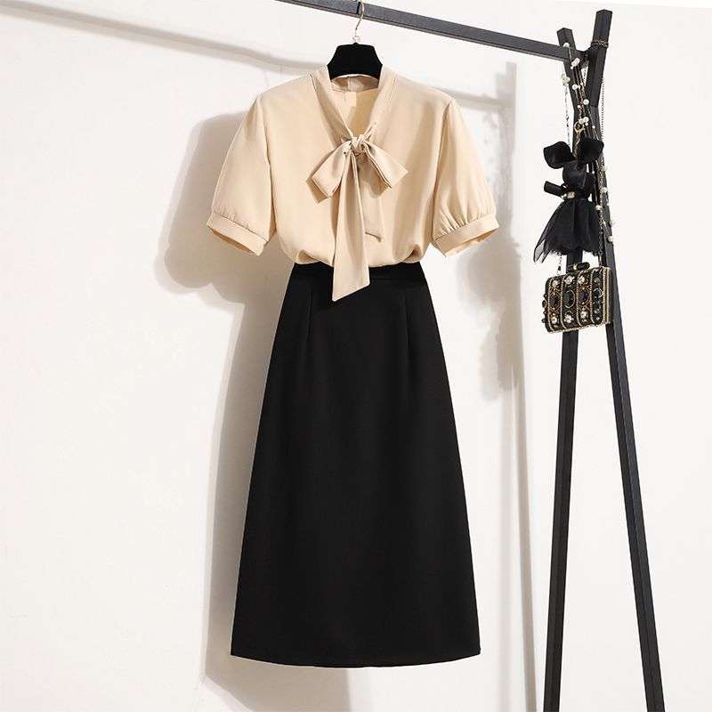 フォーマルスーツ リボンブラウス&ロングスカートセット