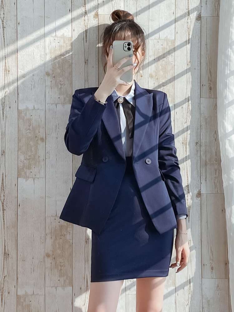 フォーマルスーツ エレガントビジネスレディーススーツセット