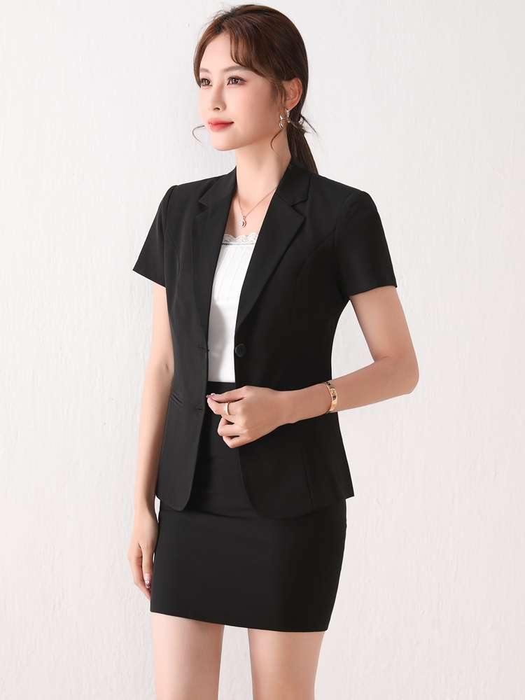 フォーマルスーツ エレガントビジネス半袖スーツセット