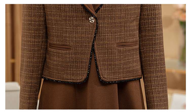 フォーマルスーツ チェック柄ジャケット ドレス セットアップ