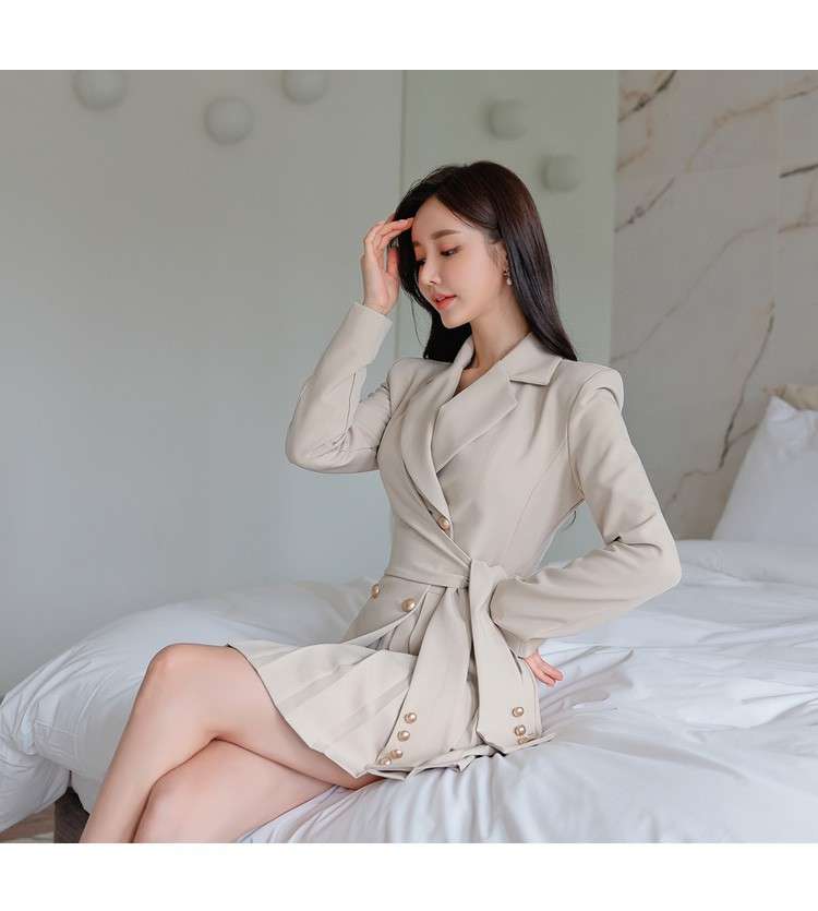 フォーマルスーツ プリーツデザインスーツワンピース