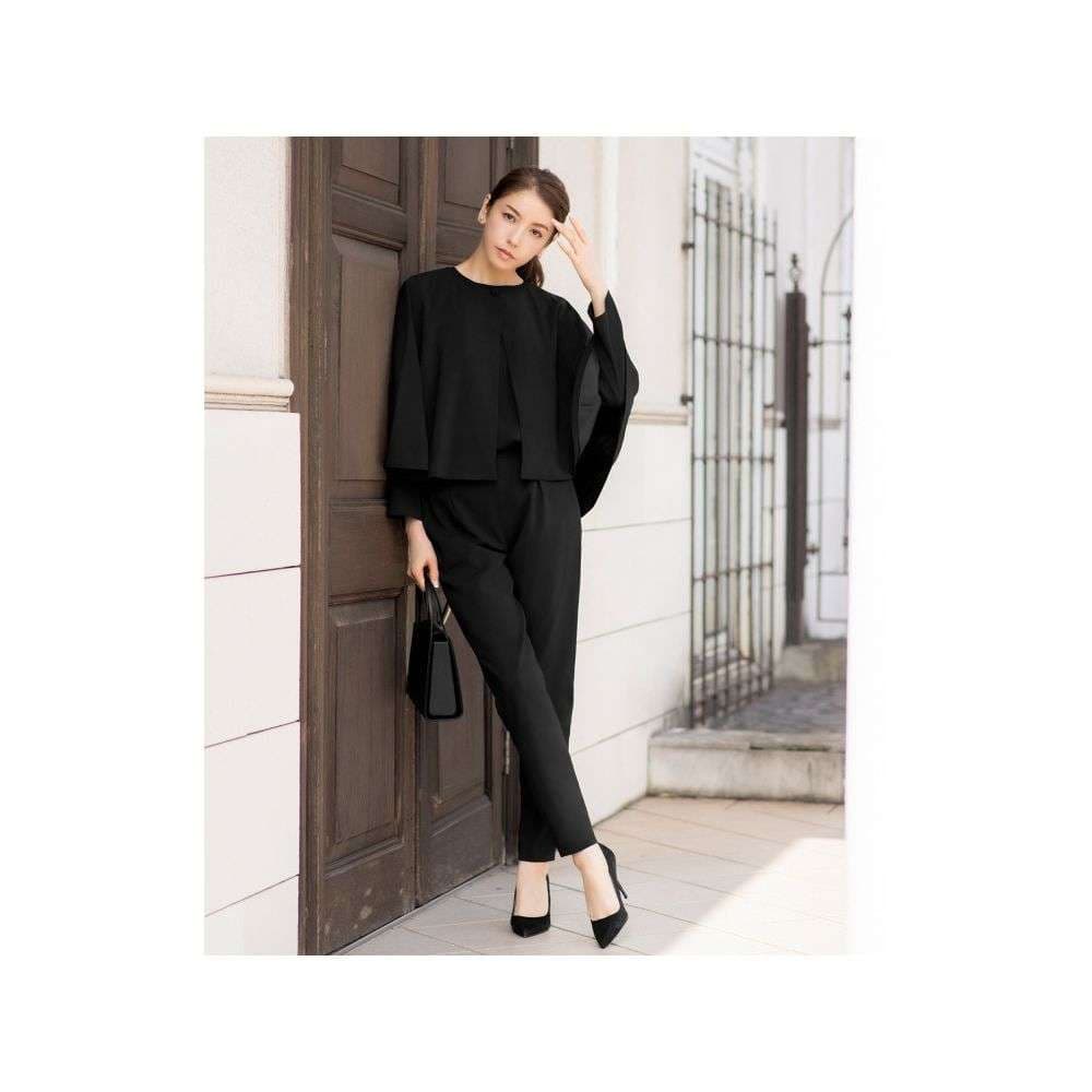 フォーマルスーツ エレガントオールブラックフォーマルセット