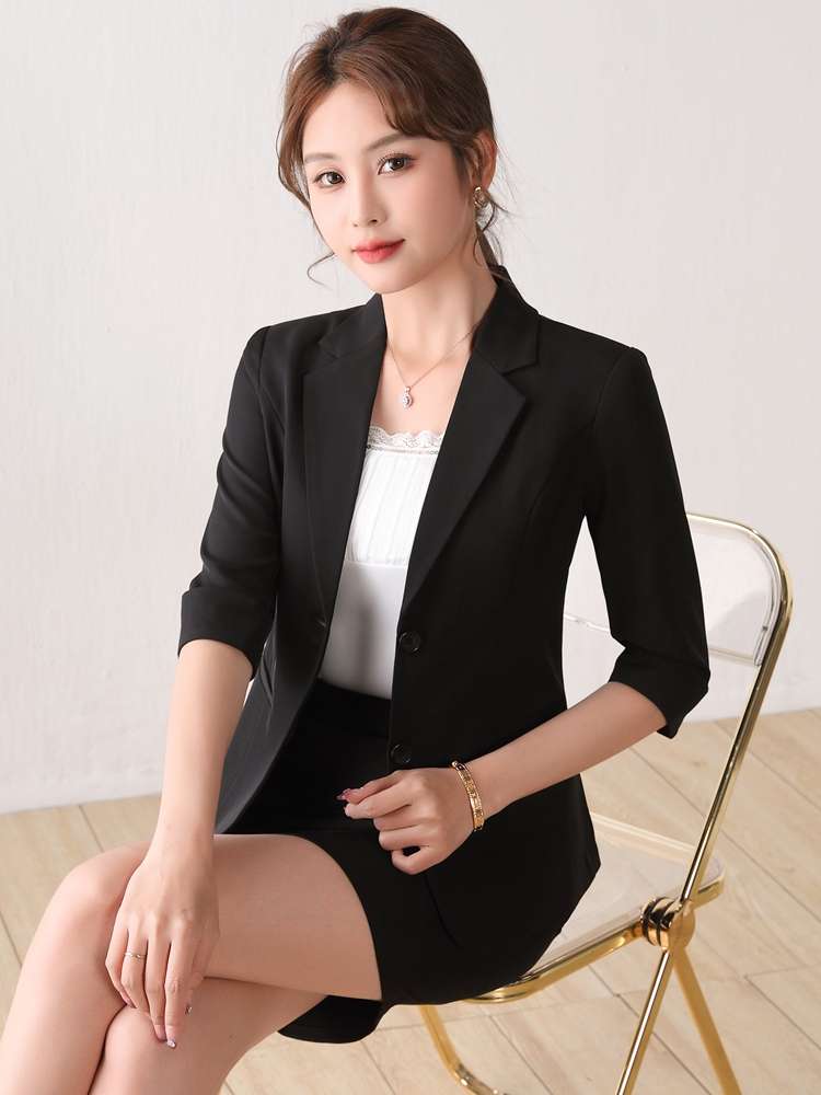 フォーマルスーツ エレガントビジネス半袖スーツセット