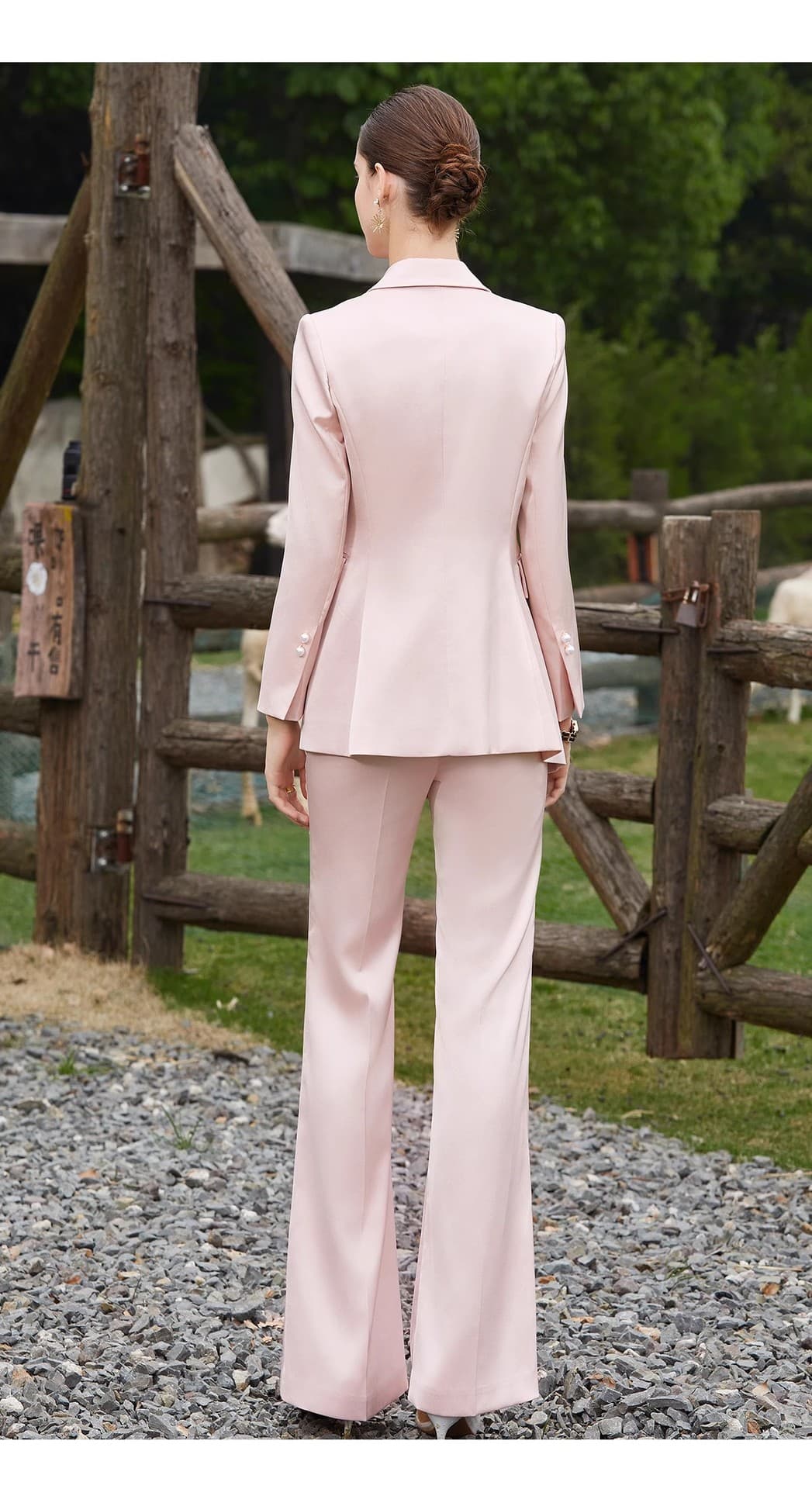 フォーマルスーツ アシンメトリーデザインスリムパンツスーツ