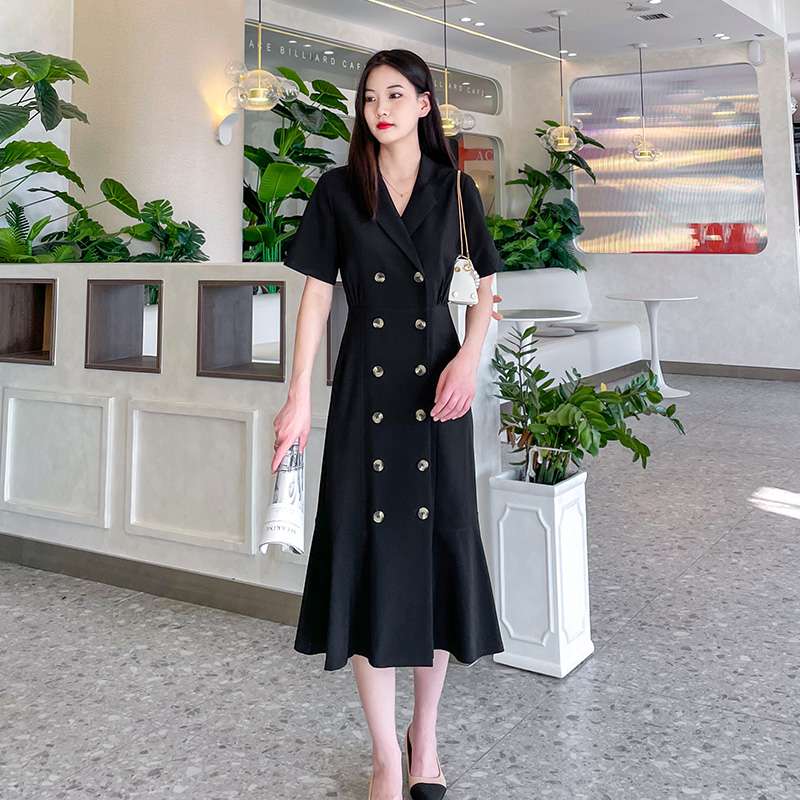 フォーマルスーツ エレガントダブルブレストワンピース