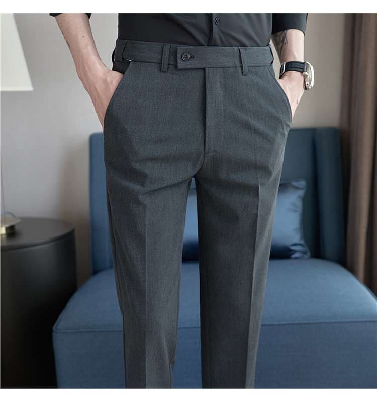 フォーマルスーツ スリムフィット ストレッチビジネススラックス