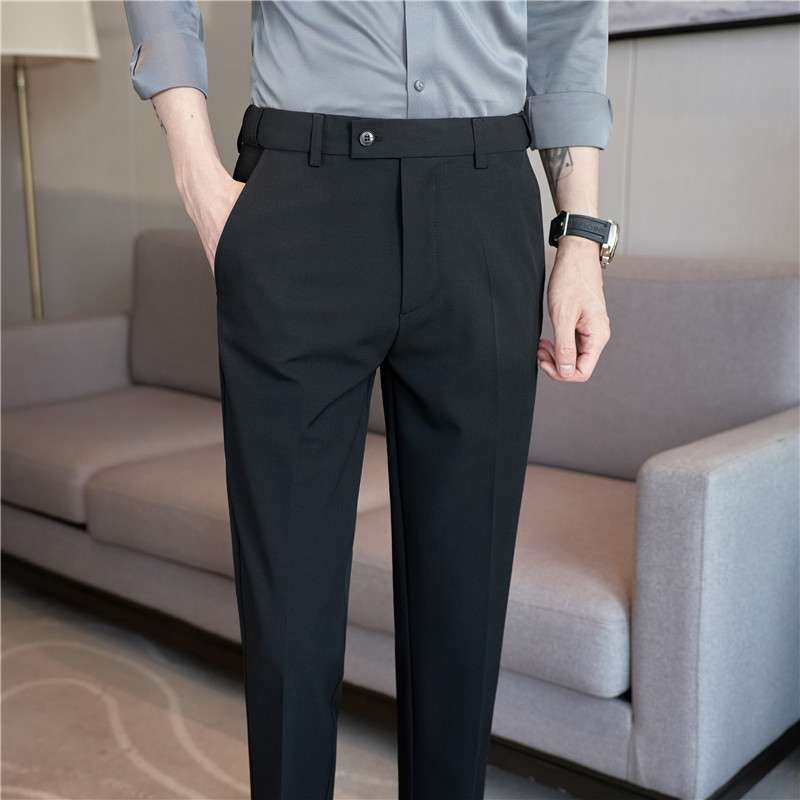 フォーマルスーツ スリムフィット ストレッチビジネススラックス