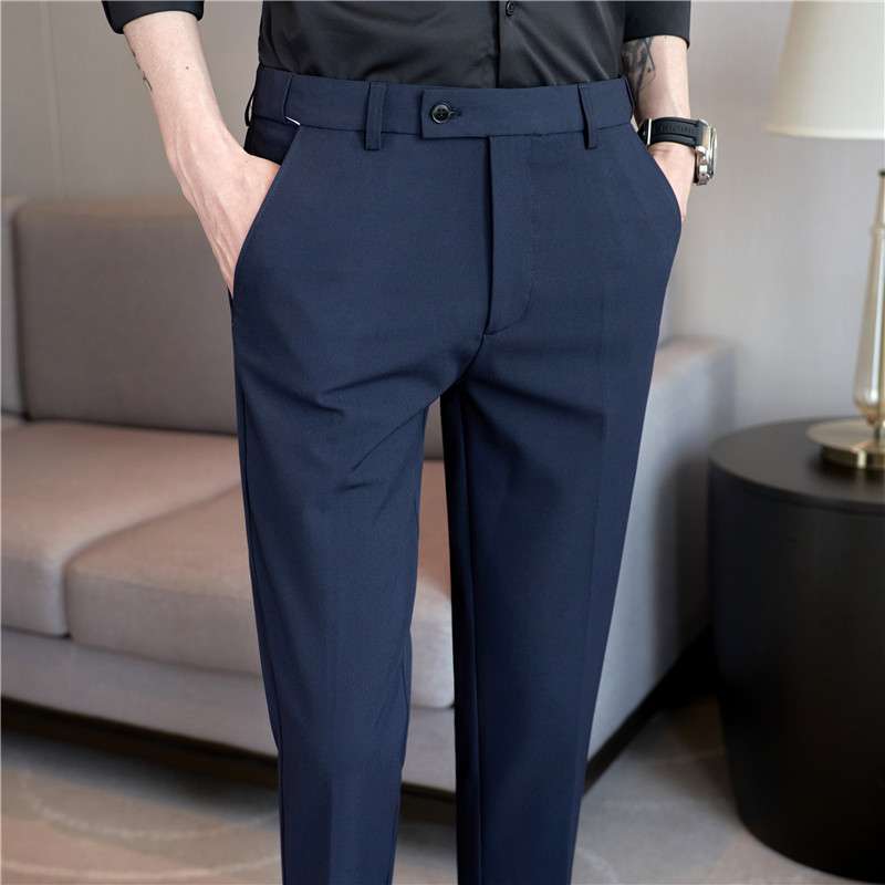 フォーマルスーツ スリムフィット ストレッチビジネススラックス