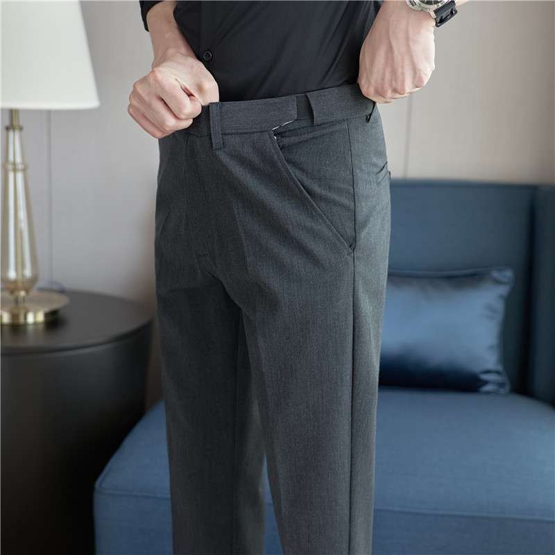 フォーマルスーツ スリムフィット ストレッチビジネススラックス